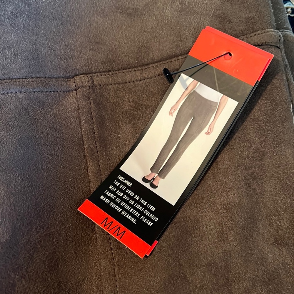 Andrew Marc Taupe Suede Pants Size Small